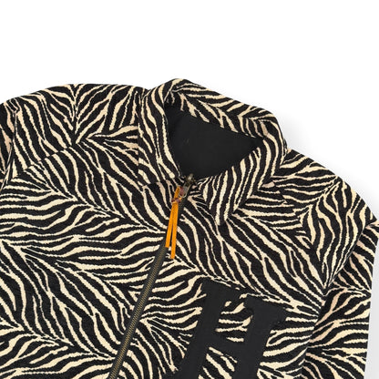 HONOR THE GIFT REVERSIBLE ZEBRA WORK JACKET BLACK M | Medium, Black