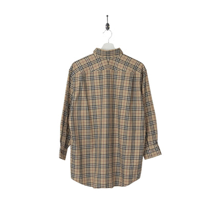 Burberry Light Cotton Beige Classic Nova Check Shirt