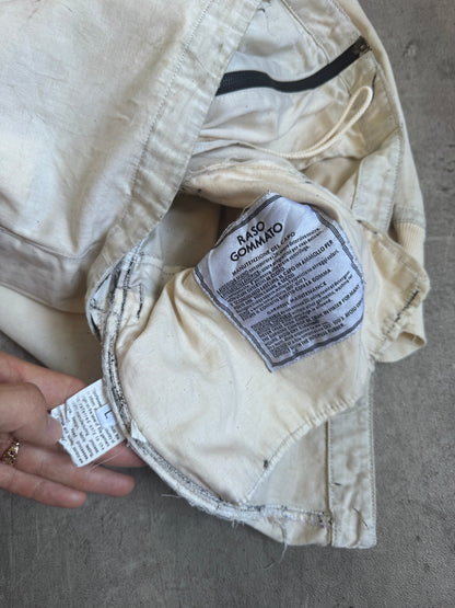 A/W 2004 Stone Island Raso Gammato Cream Distressed Tech Jacket (Sold As Seen) | Medium, Multicoloured