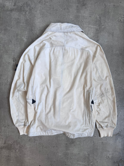 A/W 2004 Stone Island Raso Gammato Cream Distressed Tech Jacket (Sold As Seen) | Medium, Multicoloured
