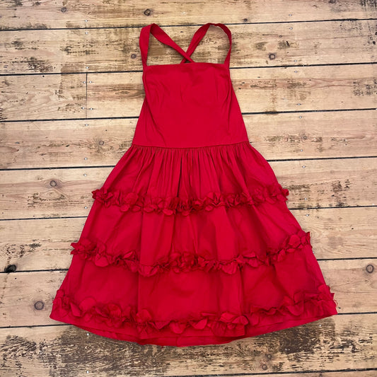 Prada Red Ruffle Dress