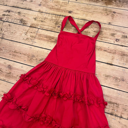 Prada Red Ruffle Dress