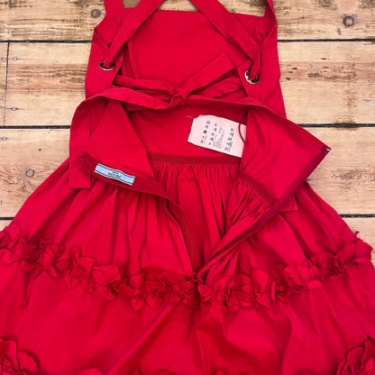 Prada Red Ruffle Dress