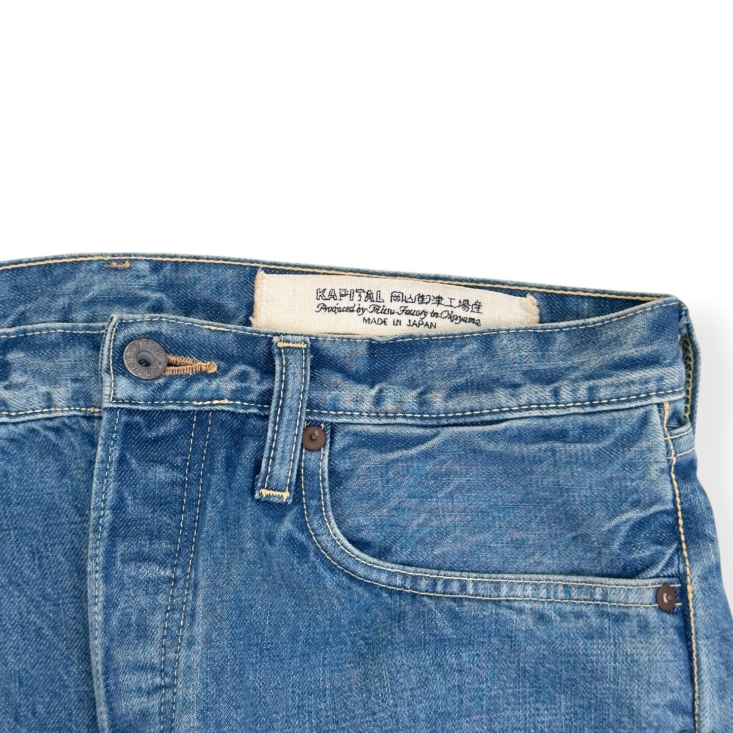 KAPITAL MONKEY CISCO JEWEL EMBELLISHED JEANS BLUE 34 / L | Large, Blue
