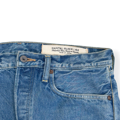 KAPITAL MONKEY CISCO JEWEL EMBELLISHED JEANS BLUE 34 / L | Large, Blue