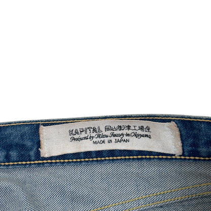 KAPITAL MONKEY CISCO JEWEL EMBELLISHED JEANS BLUE 34 / L | Large, Blue