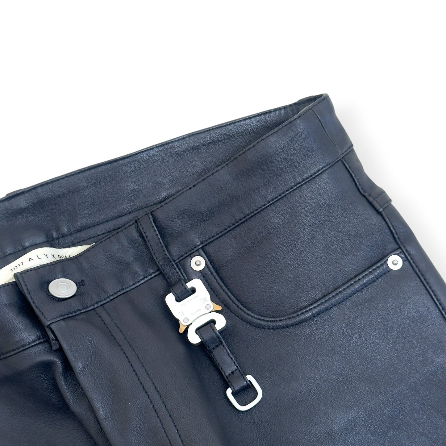 1017 ALYX 9SM LEATHER TROUSERS BLACK 50 / M | Medium, Black