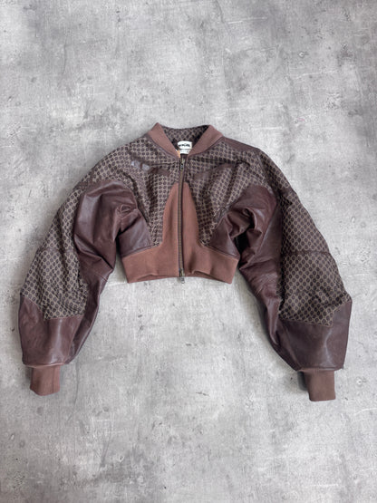 VT Rework: Celine Oversized Cropped Monogram Bomber Jacket