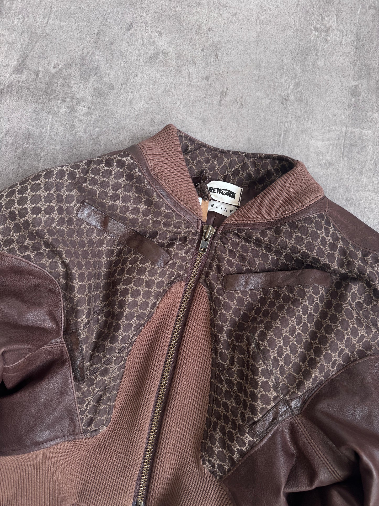 VT Rework: Celine Oversized Cropped Monogram Bomber Jacket