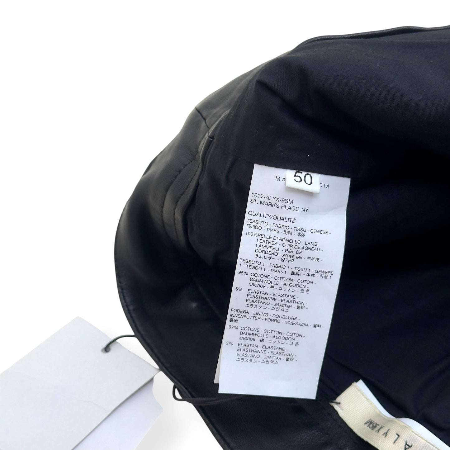 1017 ALYX 9SM LEATHER TROUSERS BLACK 50 / M | Medium, Black