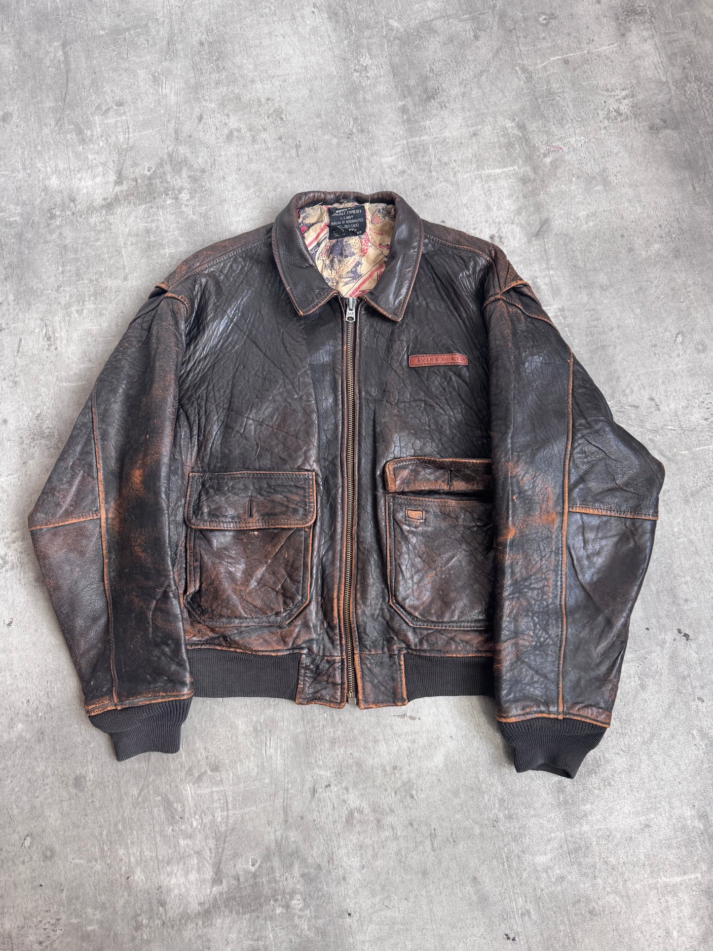 Avirex Weathered Brown G-4 Leather Jacket