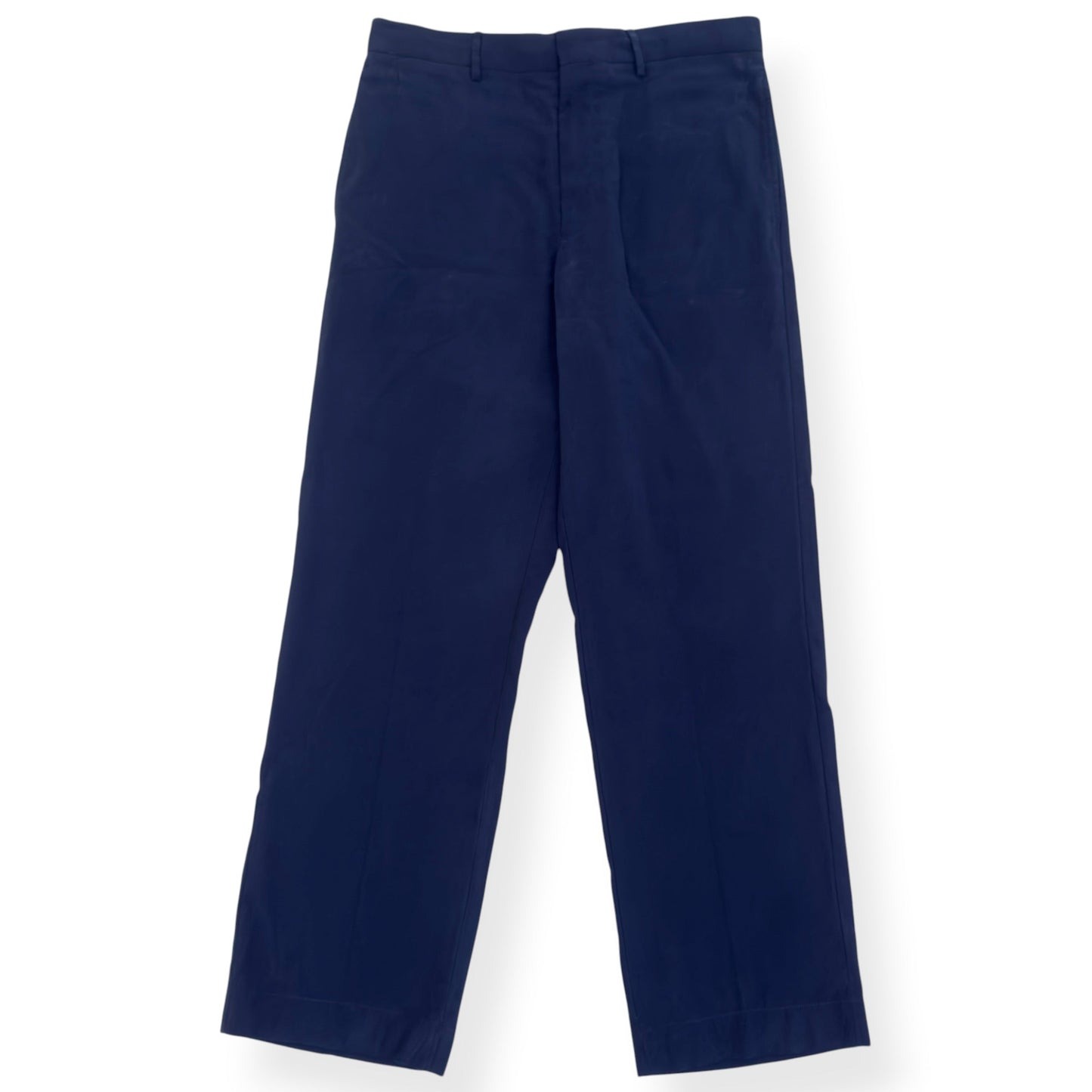THOM SWEENEY TAILORED STRAIGHT LEG TROUSERS NAVY 50 / M | Medium, Navy