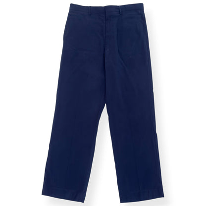 THOM SWEENEY TAILORED STRAIGHT LEG TROUSERS NAVY 50 / M | Medium, Navy