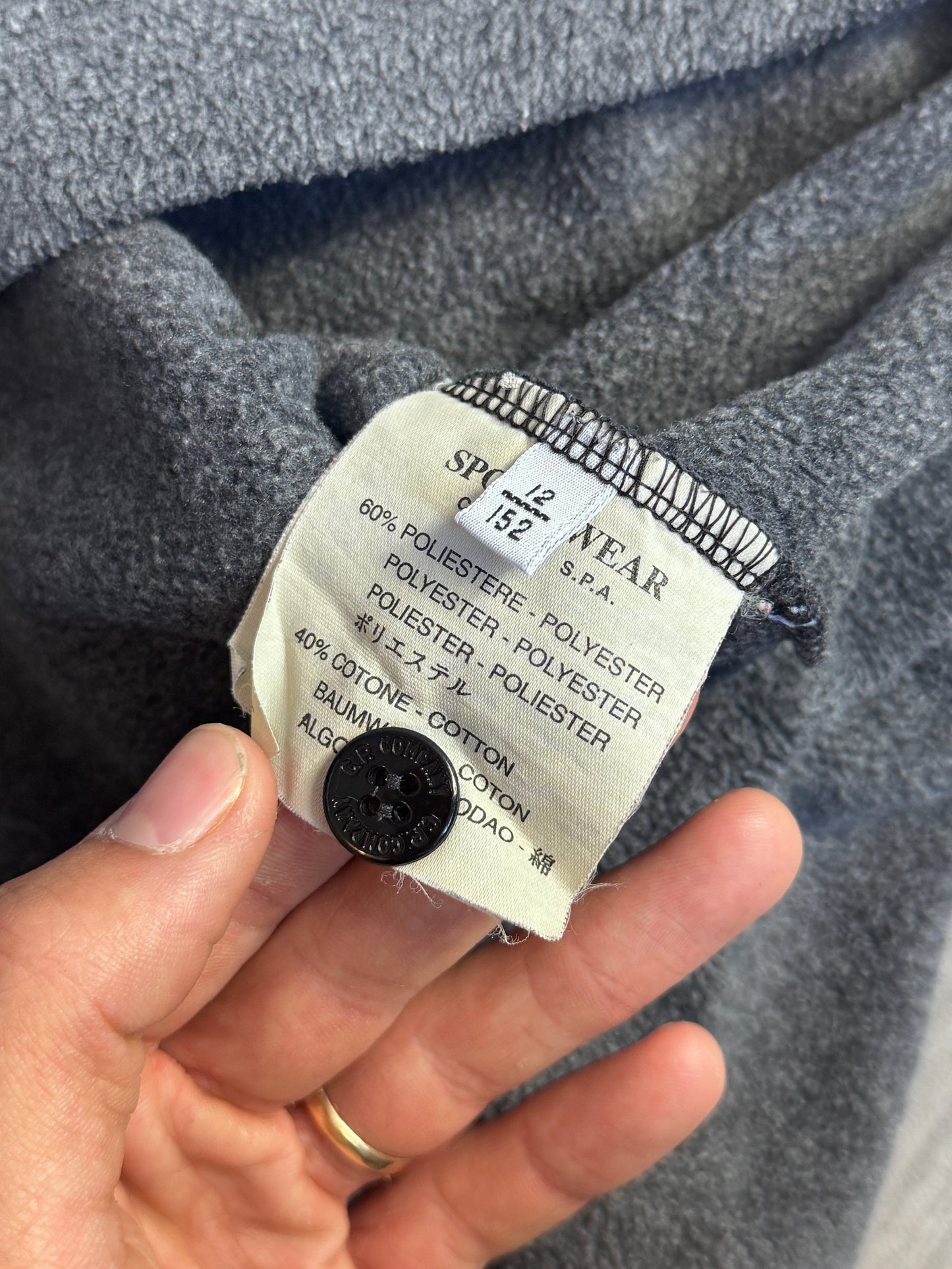 A/W 2000 C.P. Company Grey Fleece Sweater