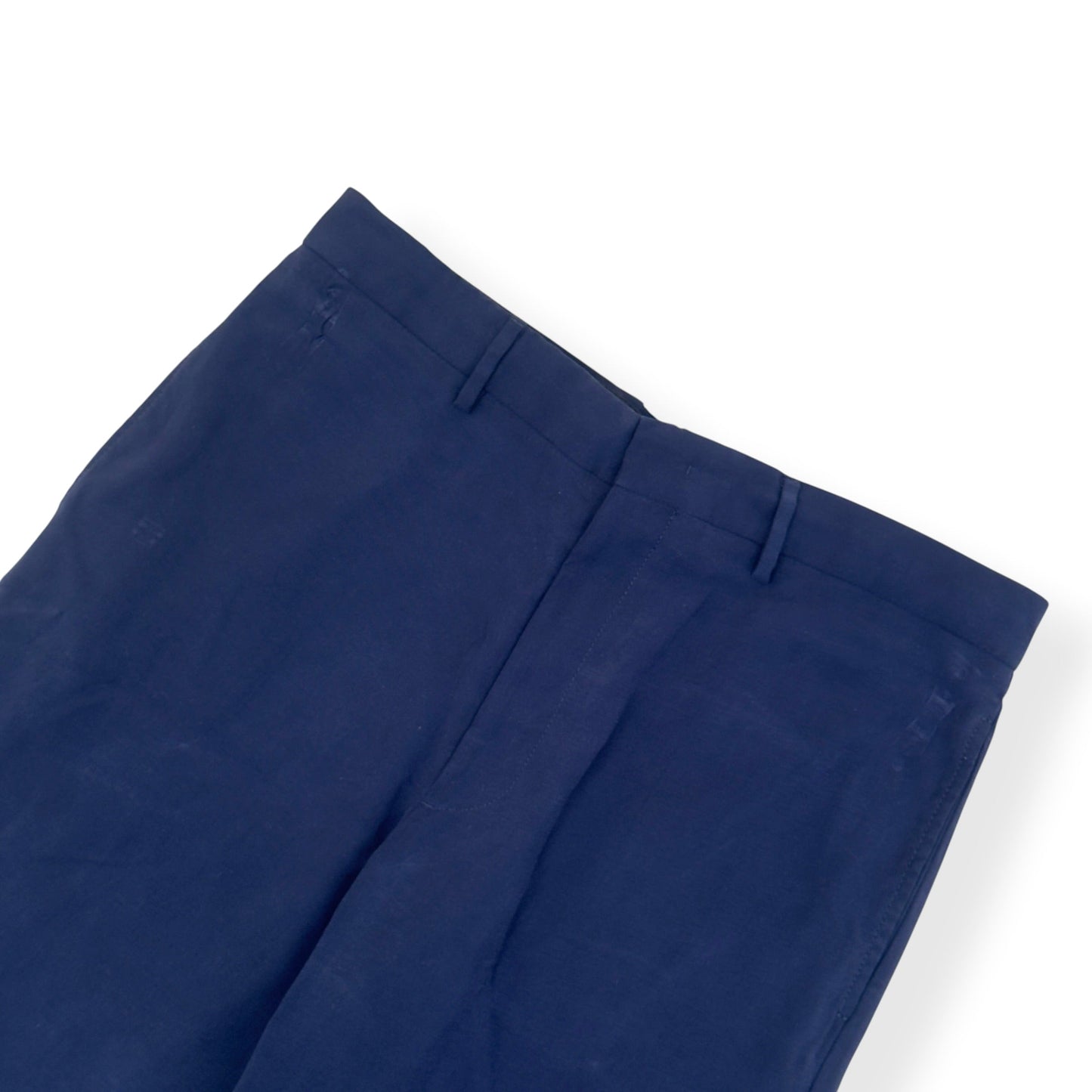 THOM SWEENEY TAILORED STRAIGHT LEG TROUSERS NAVY 50 / M | Medium, Navy