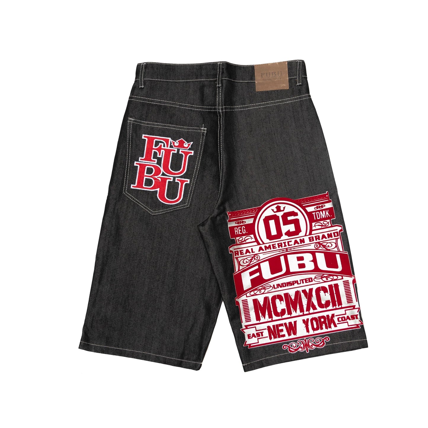 Fubu The Collection 'Undisputed New York' Embroidered Jorts