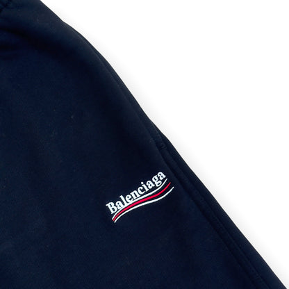 BALENCIAGA POLITICAL CAMPAIGN SWEAT SHORTS BLACK S | Small, Black