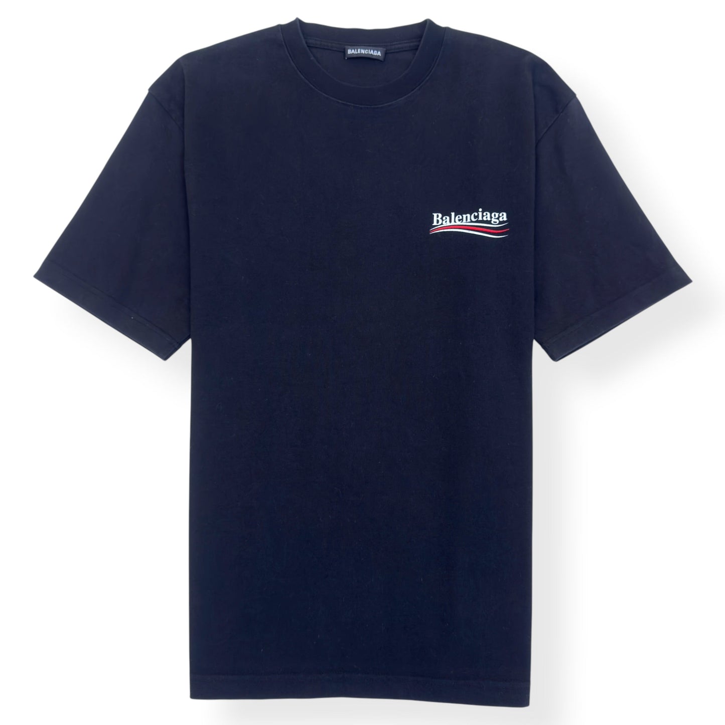 BALENCIAGA OVERSIZED POLITICAL CAMPAIGN T-SHIRT BLACK XXS | XXS, Black