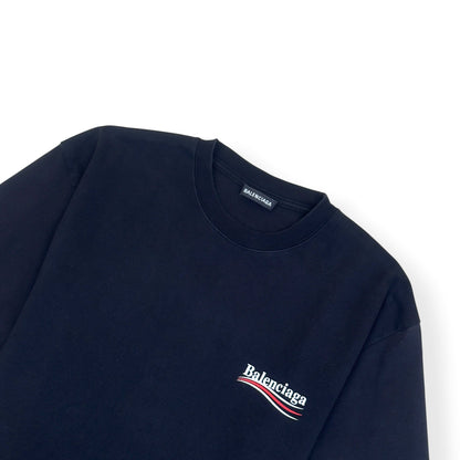 BALENCIAGA OVERSIZED POLITICAL CAMPAIGN T-SHIRT BLACK XXS | XXS, Black