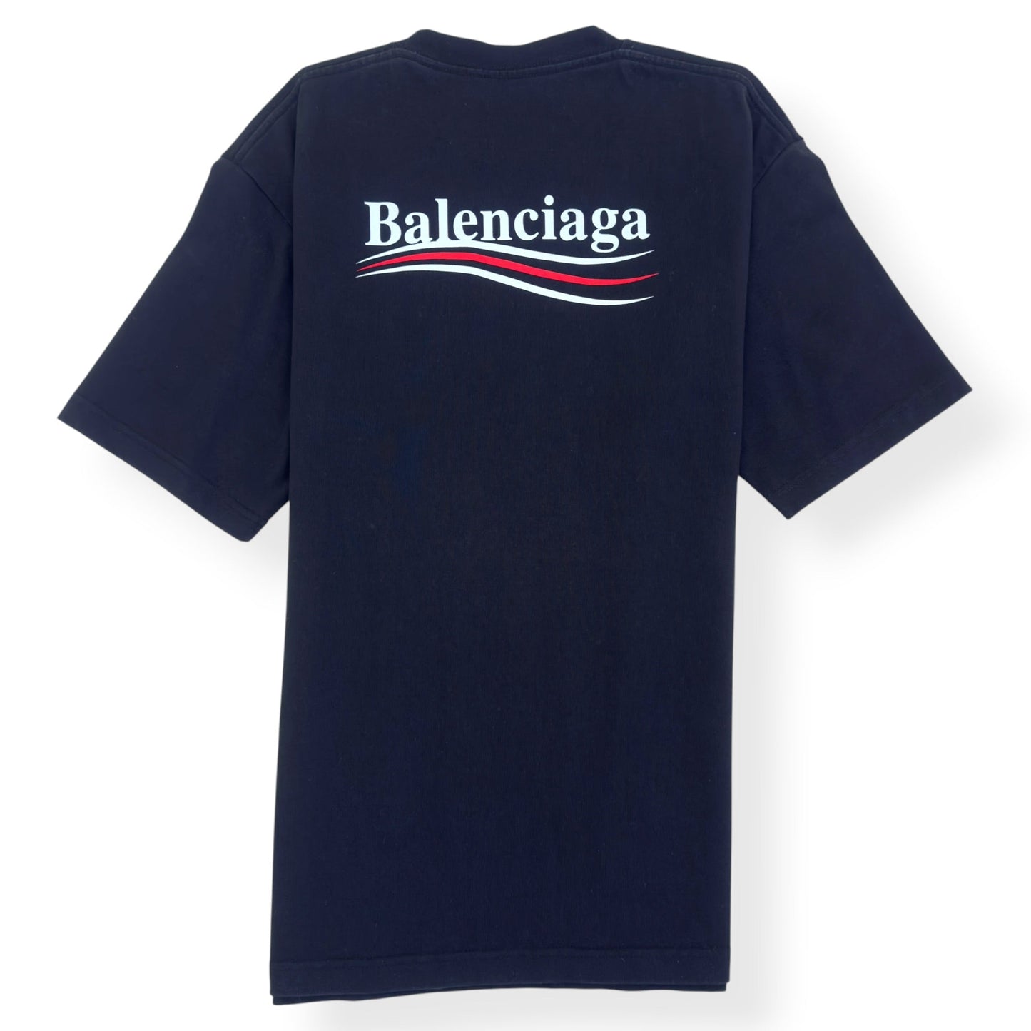 BALENCIAGA OVERSIZED POLITICAL CAMPAIGN T-SHIRT BLACK XXS | XXS, Black