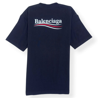 BALENCIAGA OVERSIZED POLITICAL CAMPAIGN T-SHIRT BLACK XXS | XXS, Black