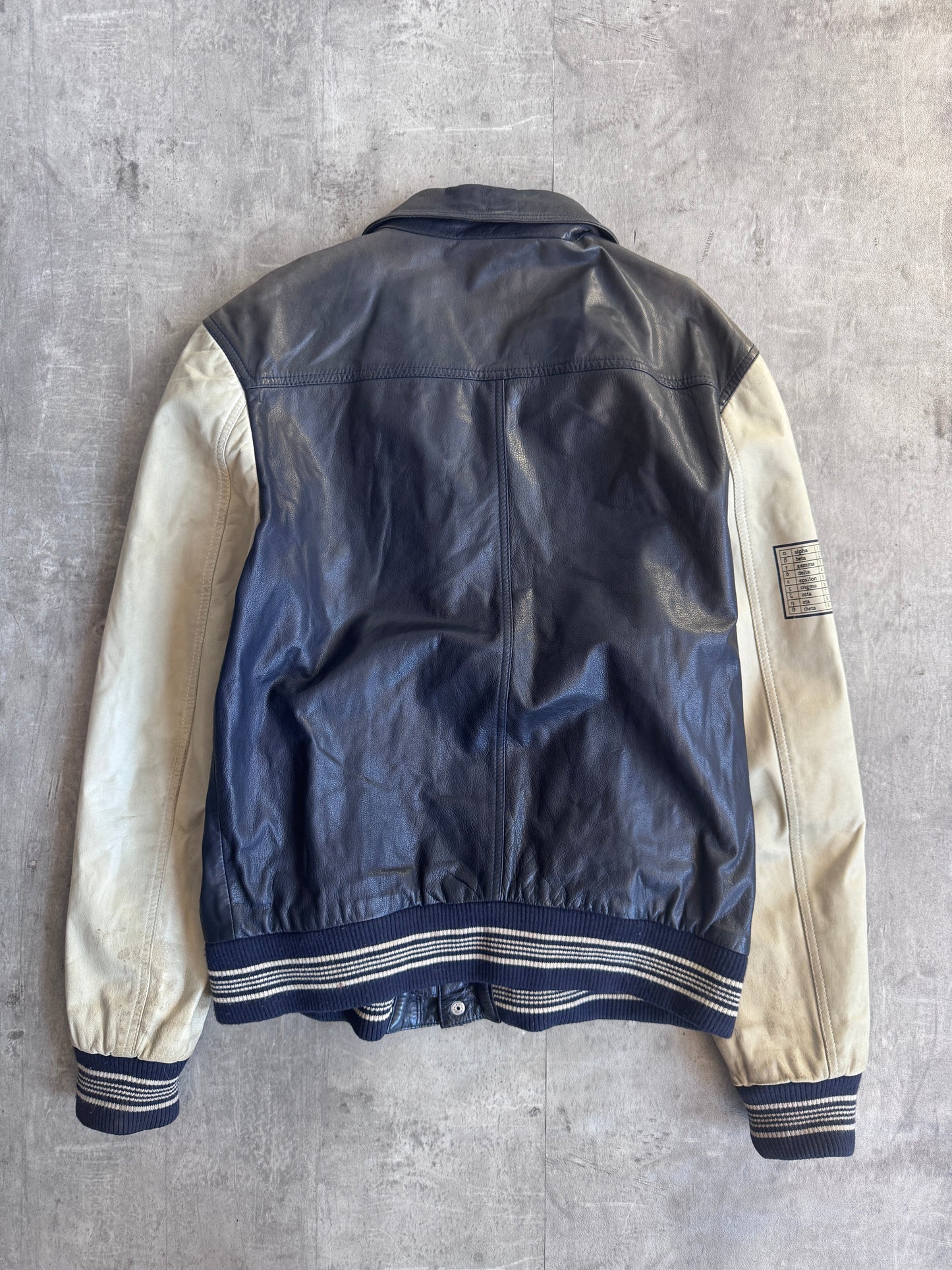 D&G Embroidered Leather Varsity Jacket