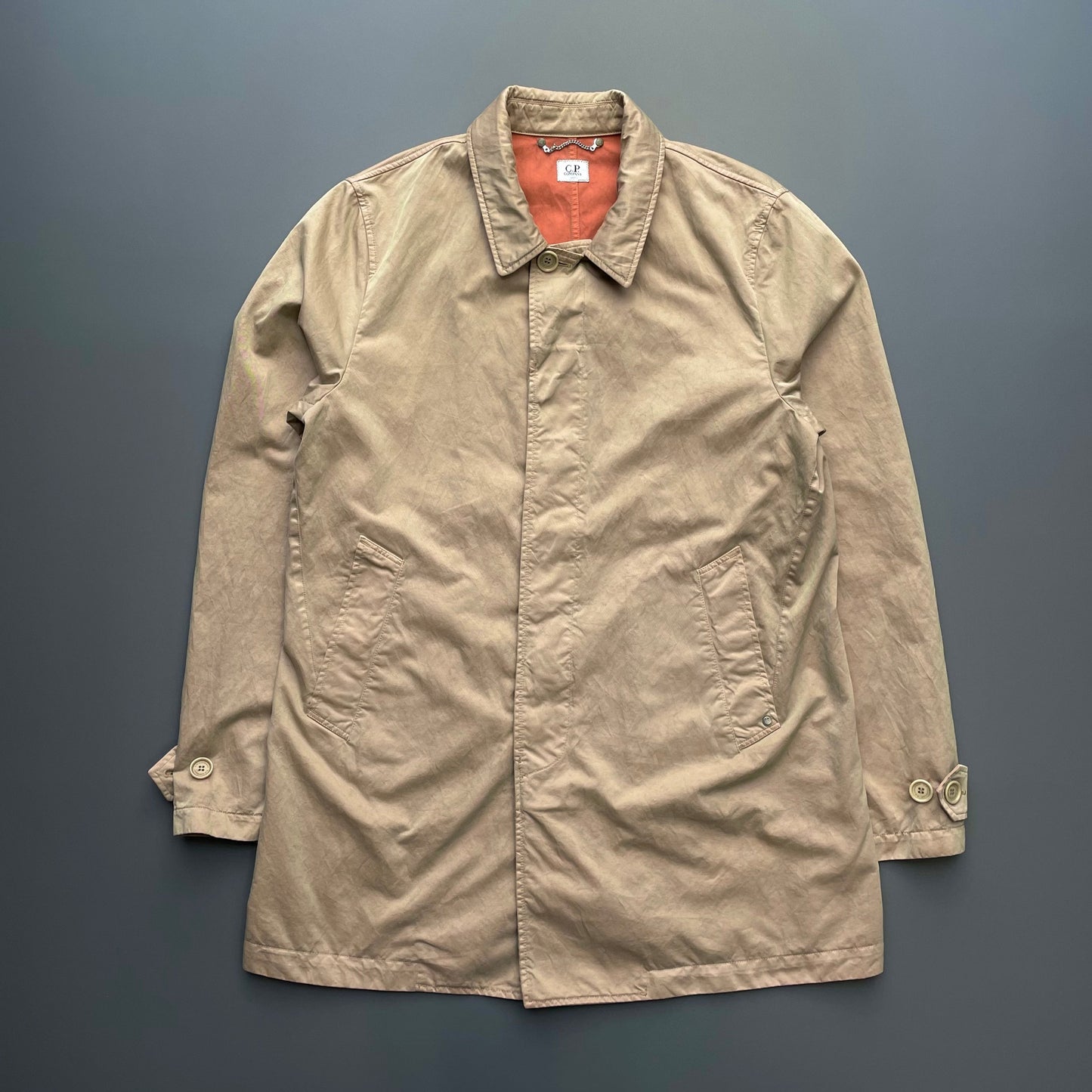 C.P. Company Beige & Orange Car Coat | Large, Beige