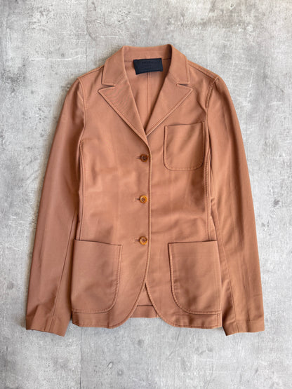 1990s Prada Camel Multi Pocket Blazer