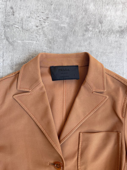1990s Prada Camel Multi Pocket Blazer