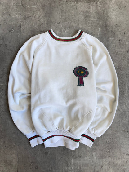 80s Gucci Trophy White Sweatshirt