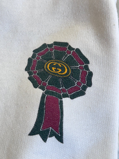 80s Gucci Trophy White Sweatshirt