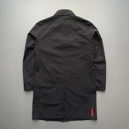 Prada Sport Black 2006 Longline Trench Coat | Medium, Black