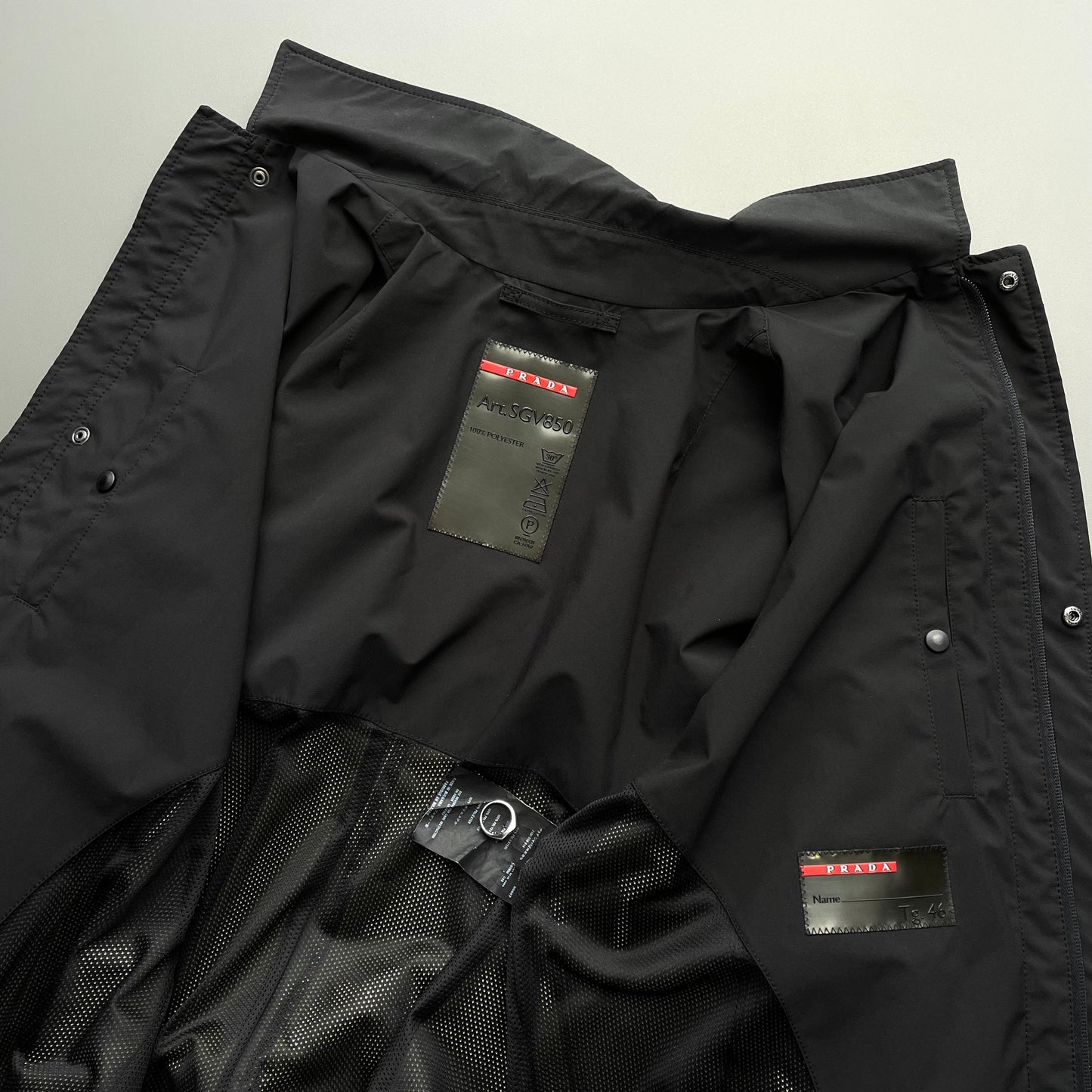 Prada Sport Black 2006 Longline Trench Coat | Medium, Black
