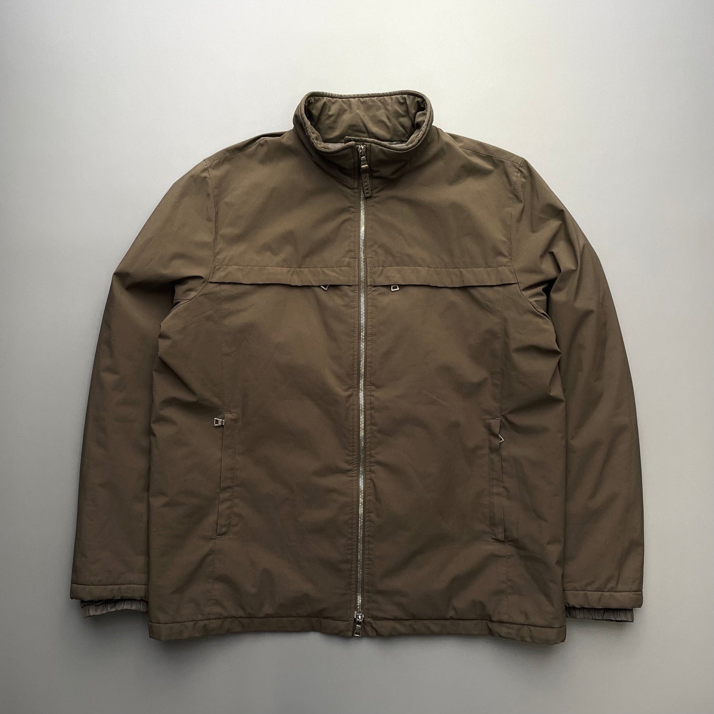 Prada Sport Brown 2006 Padded Stash Hood Jacket | XX-Large, Brown
