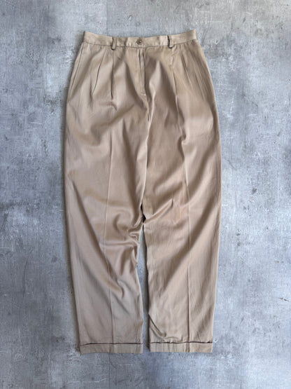 Gucci Beige Satin Tailored Trousers