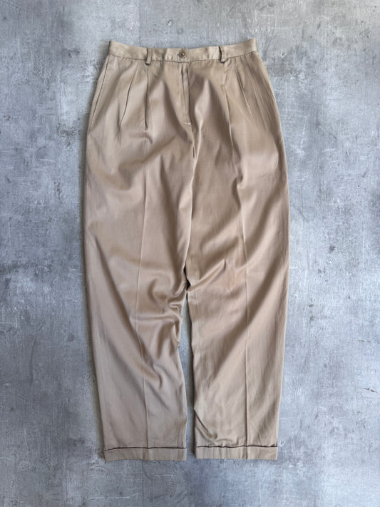 Gucci Beige Satin Tailored Trousers