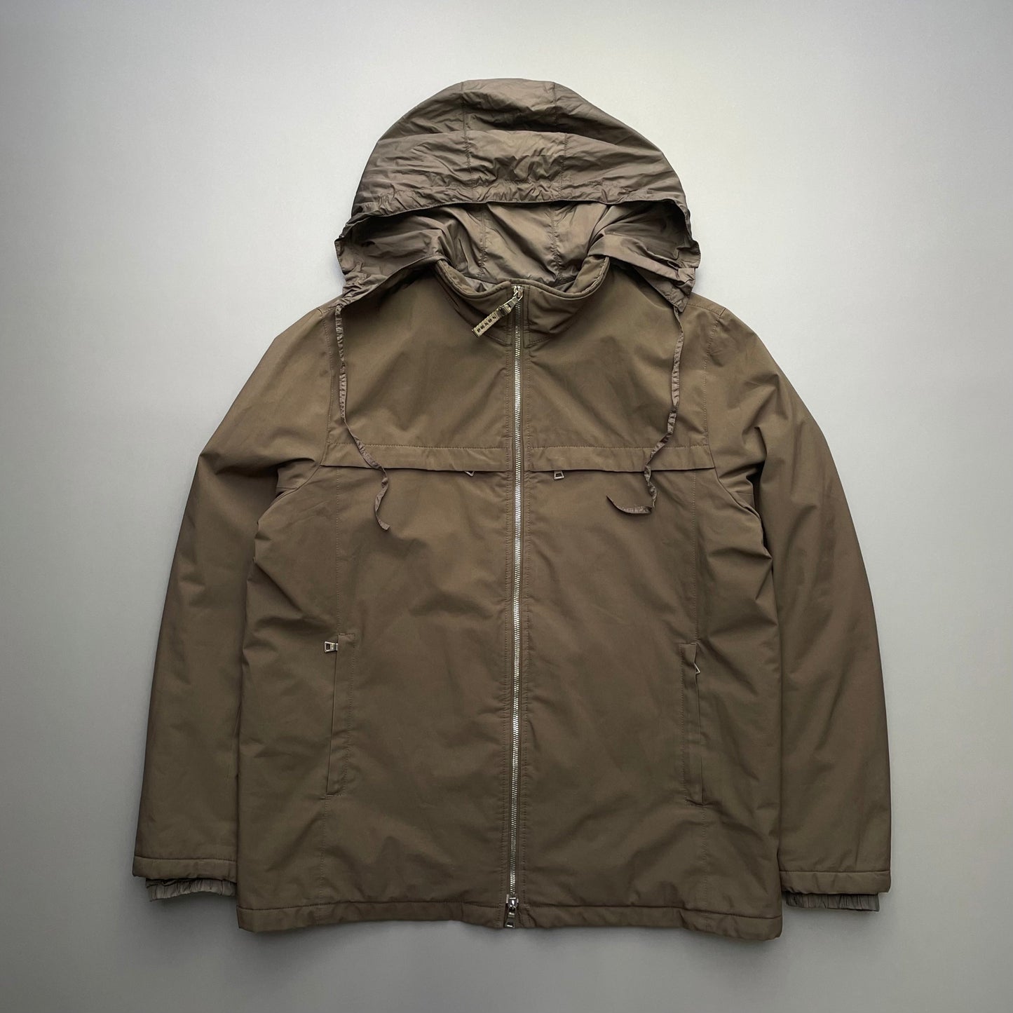 Prada Sport Brown 2006 Padded Stash Hood Jacket | XX-Large, Brown