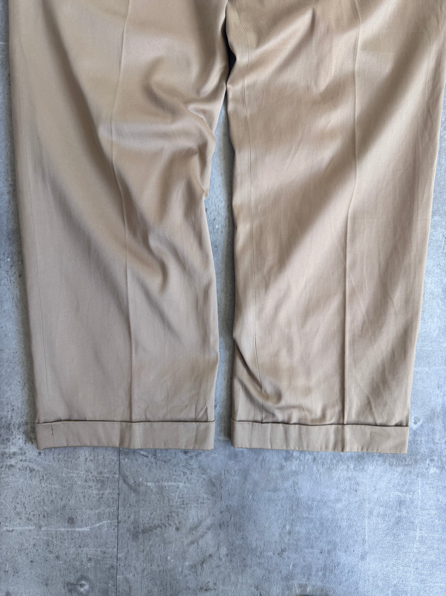Gucci Beige Satin Tailored Trousers