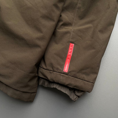 Prada Sport Brown 2006 Padded Stash Hood Jacket | XX-Large, Brown