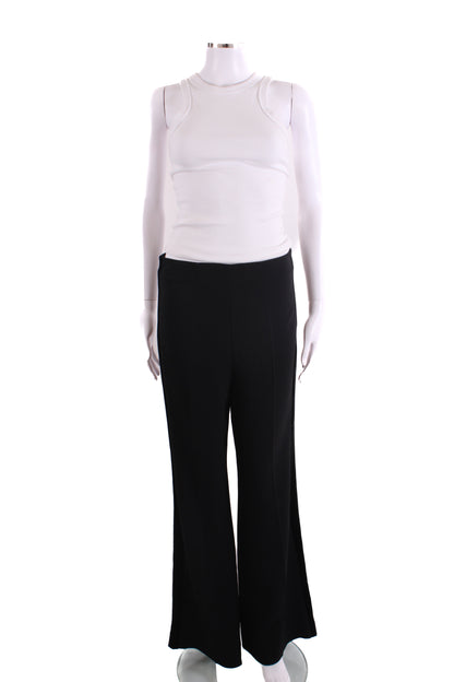 Roland Mouret Velvet Trim Trousers Black 12 | O/S, Black