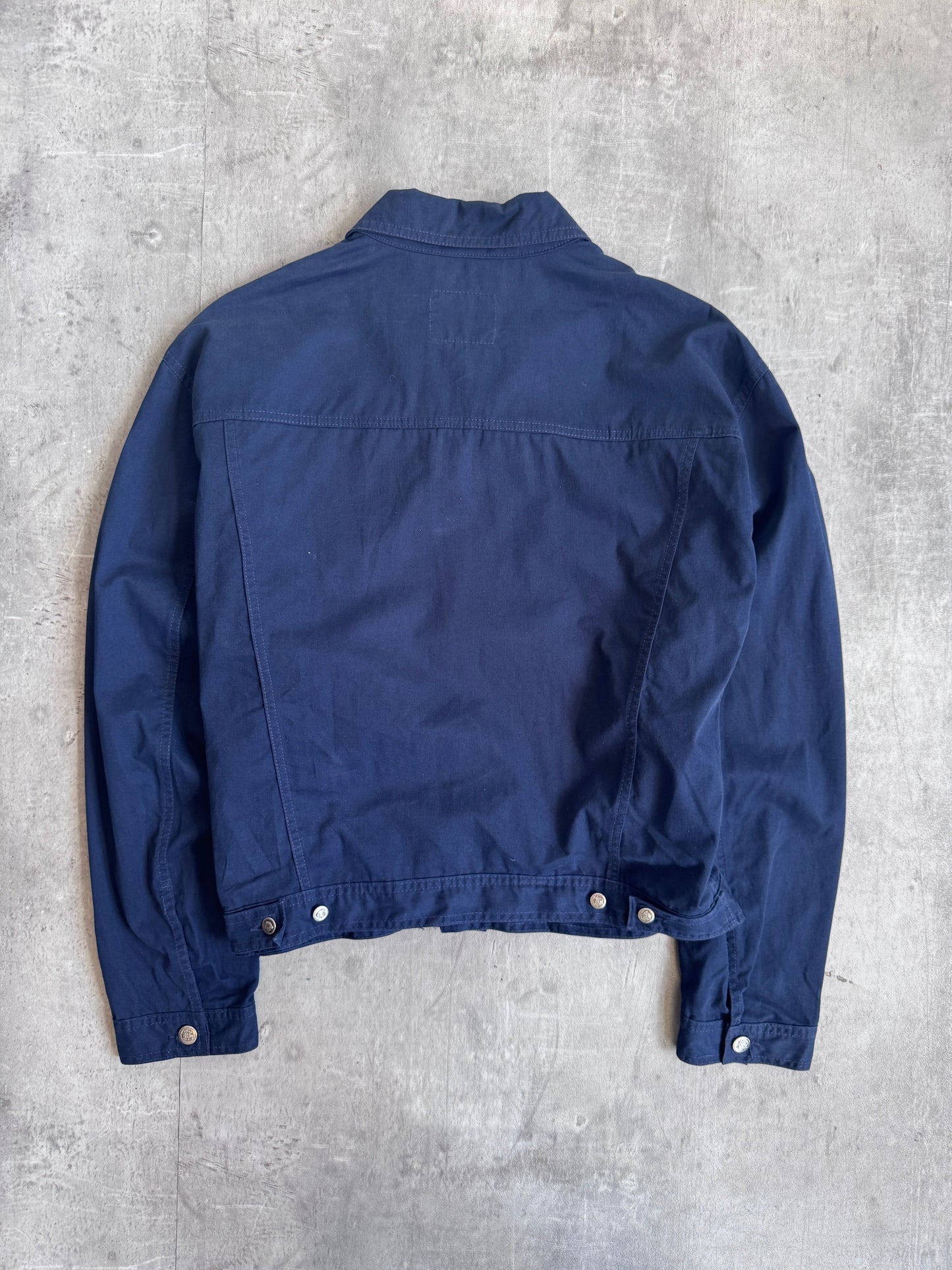 Versace Navy Cotton Trucker Jacket