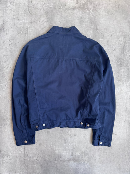 Versace Navy Cotton Trucker Jacket