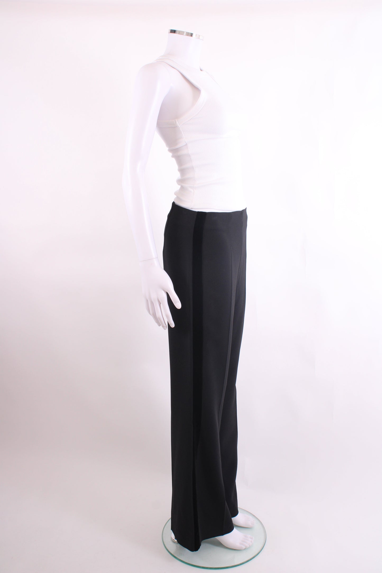 Roland Mouret Velvet Trim Trousers Black 12 | O/S, Black