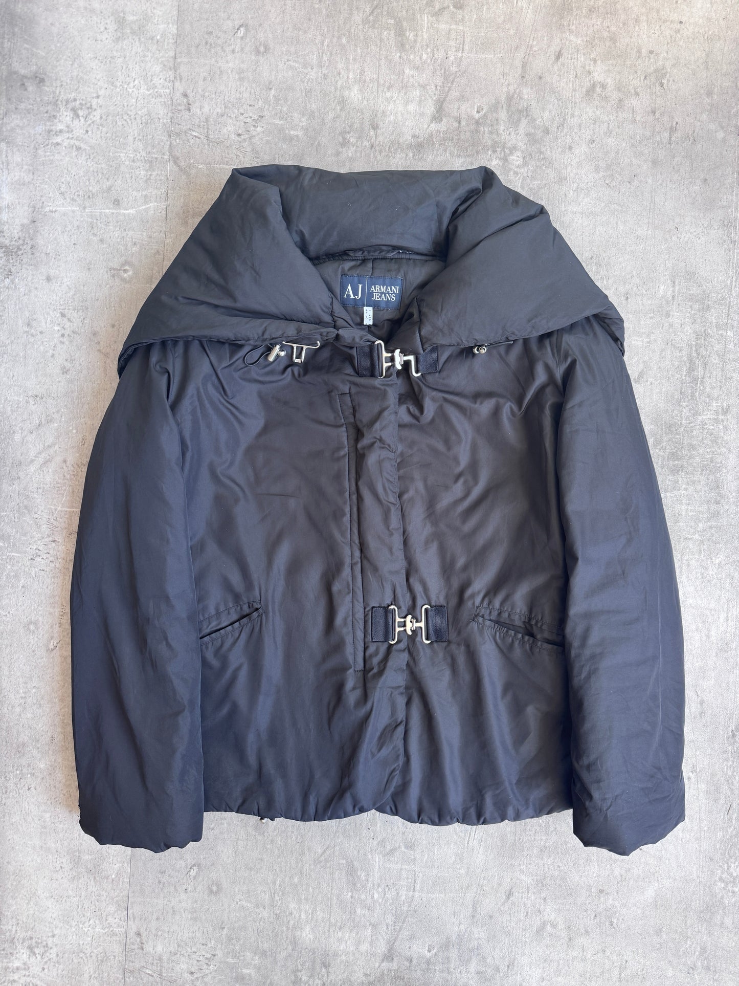 Armani Jeans Hooded Clasp Puffer Down Jacket