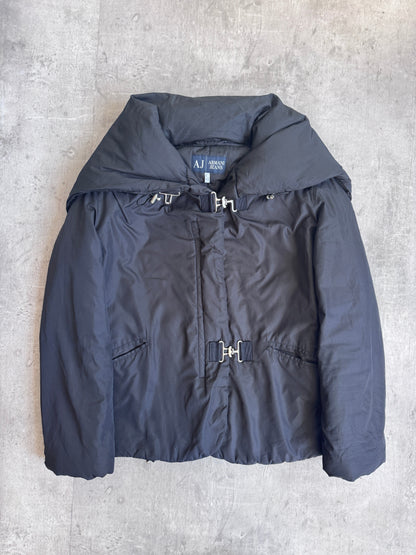 Armani Jeans Hooded Clasp Puffer Down Jacket