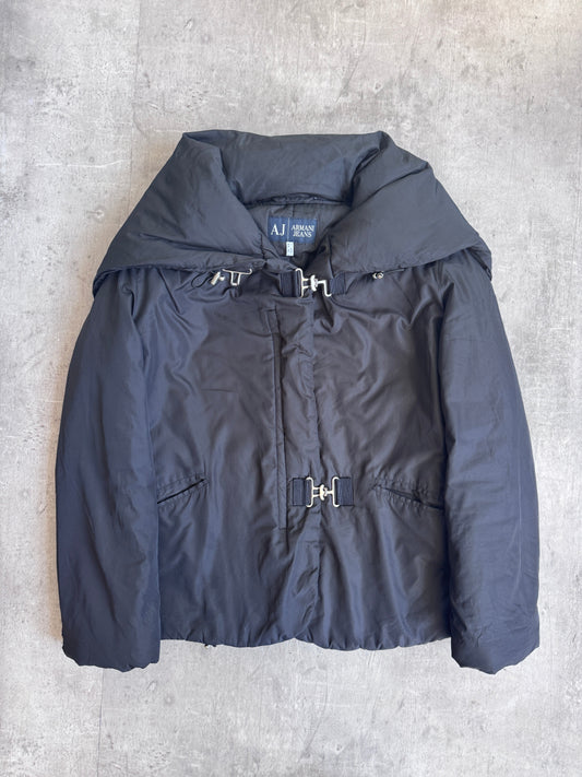Armani Jeans Hooded Clasp Puffer Down Jacket