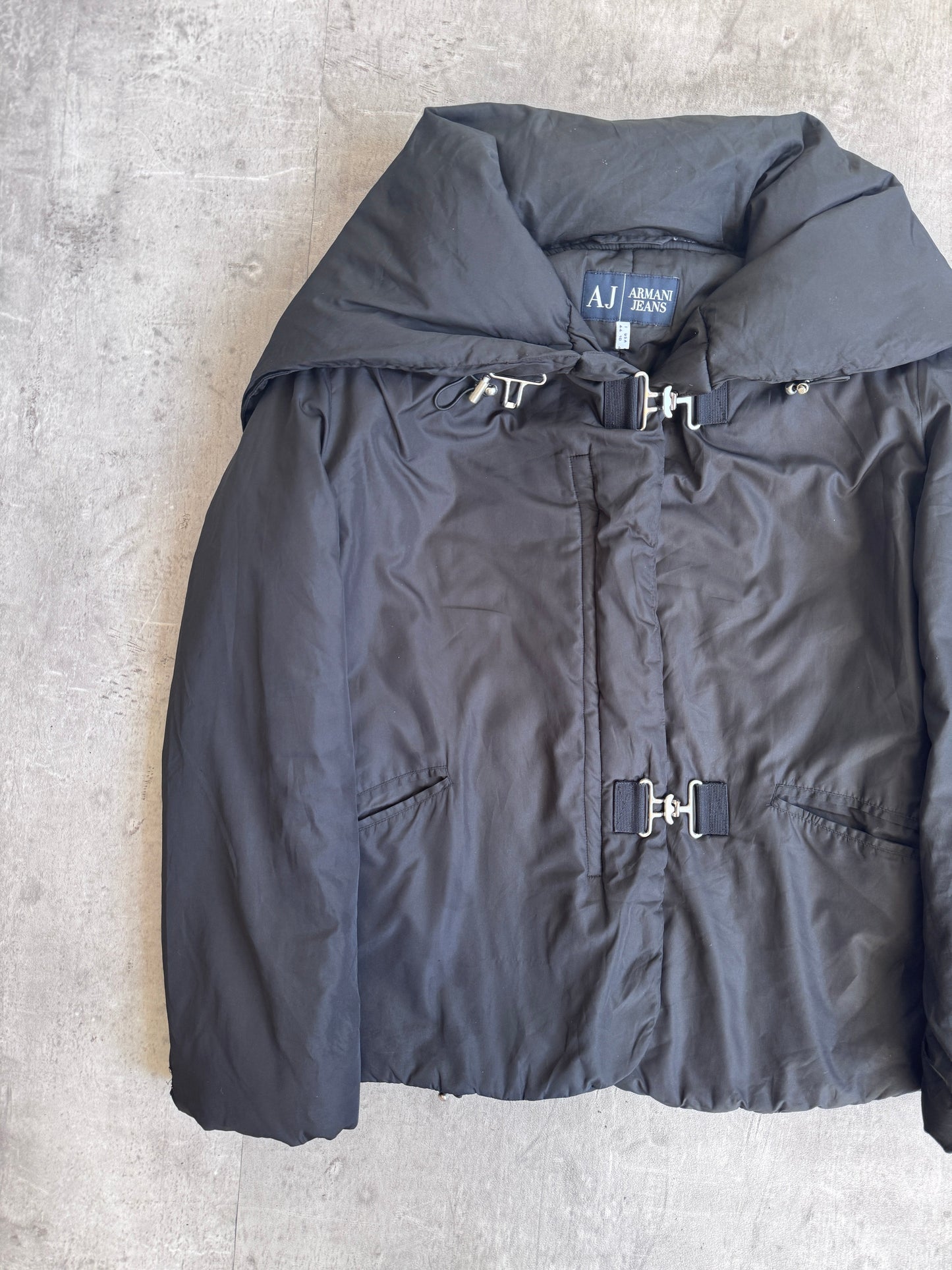 Armani Jeans Hooded Clasp Puffer Down Jacket