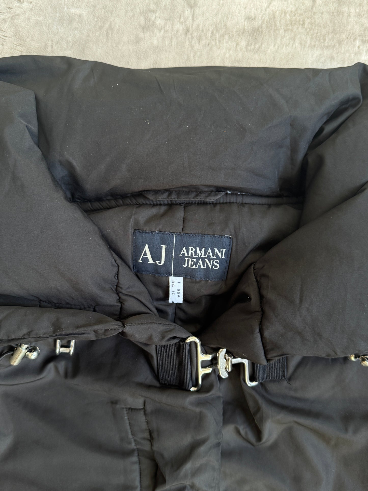 Armani Jeans Hooded Clasp Puffer Down Jacket