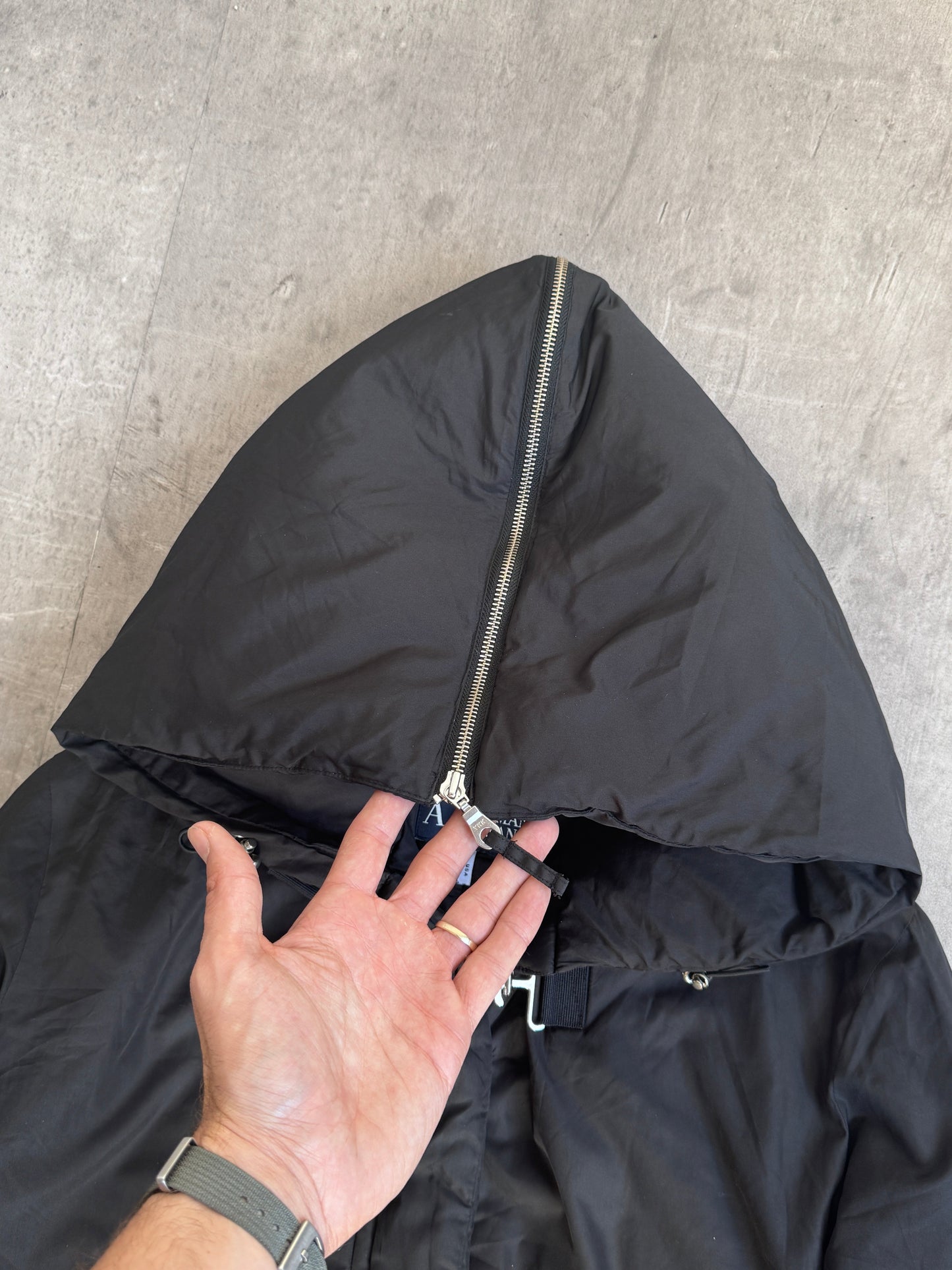 Armani Jeans Hooded Clasp Puffer Down Jacket