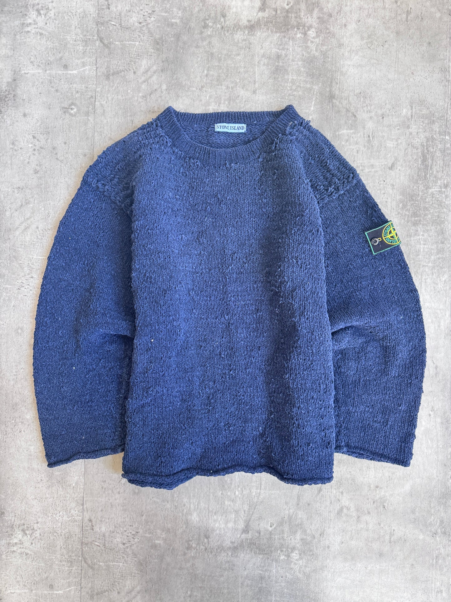 A/W 1994 Stone Island Navy Chenille Knit